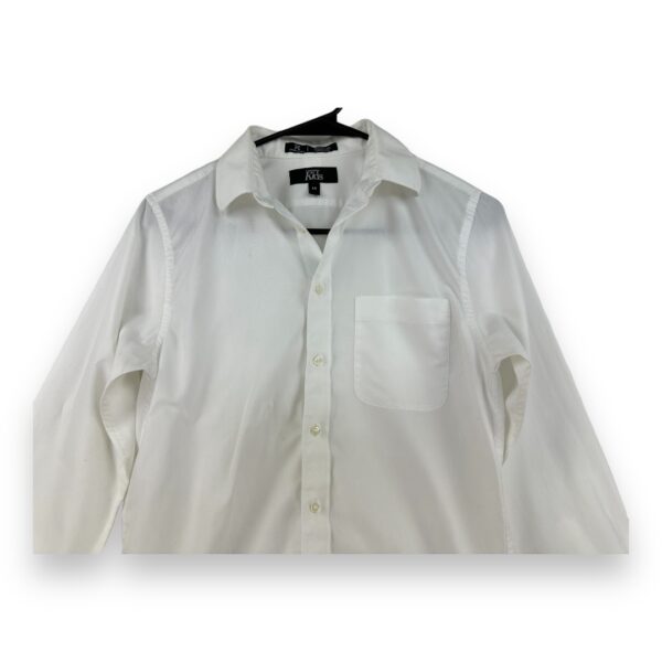 Nordstrom Kids Boy’s White Button Up Dress Shirt Size 14 - Image 3
